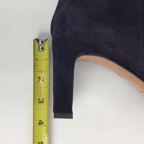 Lafayette 148 ADLEY Suede Block Heeled Knee High Boots Blue Sz 41 EU 11 … - Picture 14 of 16
